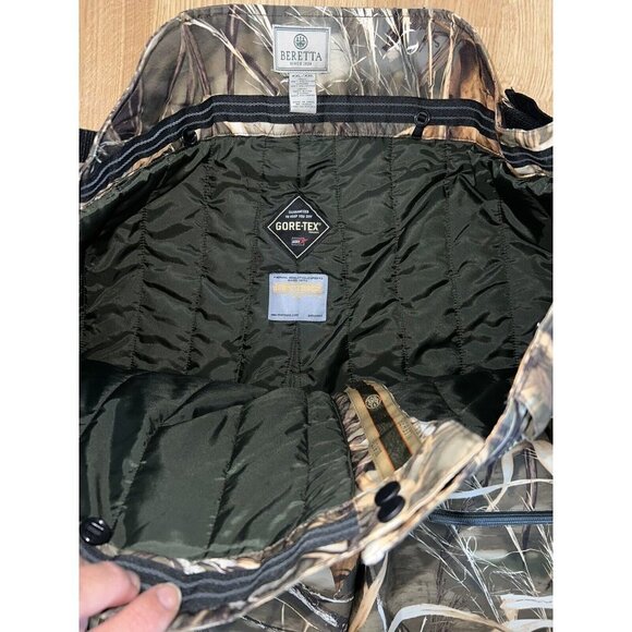 BERETTA Xtrema Gore-Tex Hunting Pants Camouflage Waterfowl Advantage Max-4 HD F1 - Picture 9 of 11